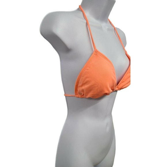 Billabong Sol Searcher Tri Bikini Top Peach Size M Adjustable Juniors - Picture 4 of 10